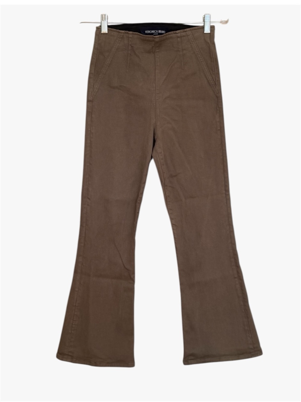 Veronica Beard Carson Off-Duty Ankle Flare High Rise Pants  Size S
